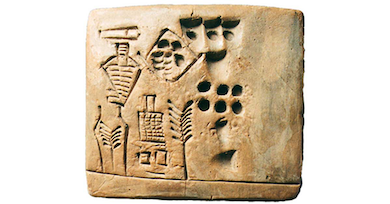 ancient accountant clay tablet