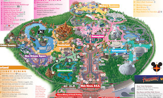 Disneyland theme park map